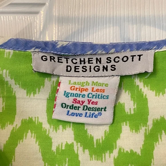 Gretchen Scott Designs Green and Blue Tunic - Picture 3 of 10